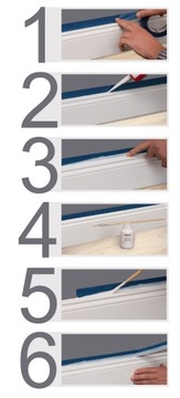 фото ориг. №7, 80x12 mm overlay floor mdf white decorative skirting board thin