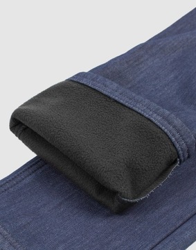Ocieplane Polarem Spodnie Męskie Jeans ZD28 76 cm