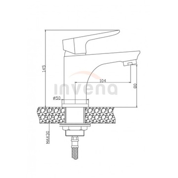 INVENA DOKOS KRAN BATERIA UMYWALKOWA BU-19-002