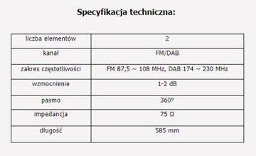 МАКСИМАЛЬНАЯ FM/DAB ОРИГИНАЛЬНАЯ РАДИОАНТЕННА