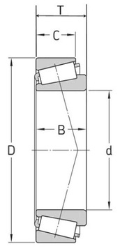 32022 X TIMKEN Подшипник роликовый конический 110x170x38