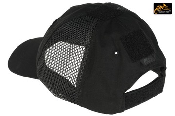 Бейсбольная кепка HELIKON с регулируемой липучкой RipStop, черная