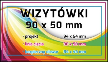 WIZYTÓWKI FOLIOWANE 250 szt FOLIA MAT + LAKIER UV