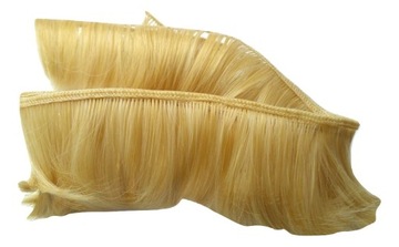 1szt włosy dla lalek, wig 5cm żółty blond