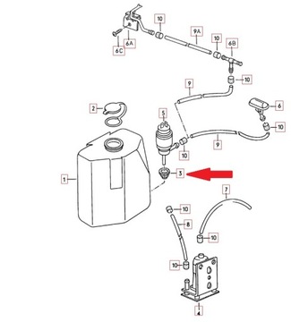 Uszczelka pompki spryskiwacza Golf mk1 mk2 Jetta I