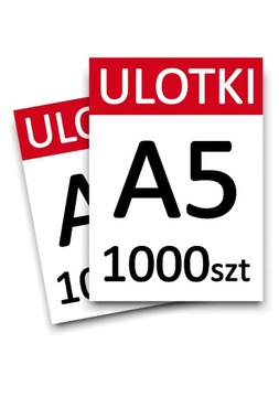 Ulotki A5 1000 szt. dwustronne