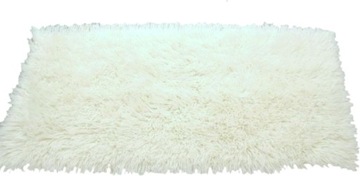 Narzuta Flokatex wełna 60 cm x 120 cm biały