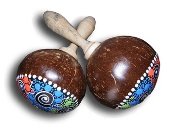 Marakasy z Kokosa Instrument - Marakas kpl 2szt