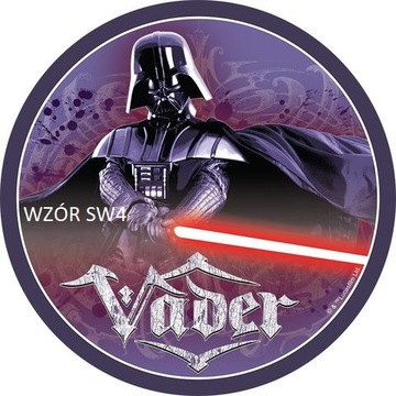 BARDZO GRUBY OPŁATEK NA TORT STAR WARS VADER 20 CM