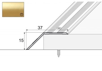 A39 Kątownik aluminiowy dylatacyjny 90cm ZŁOTO