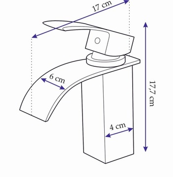 FALCON 18 WATERFALL Смеситель для умывальника