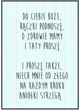 PLAKAT plakaty dla dzieci modlitwa Aniele Boży HIT