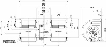 Вентилятор универсальный производства SPAL 006-A46-22, New Holland, Case, Fiat Agri