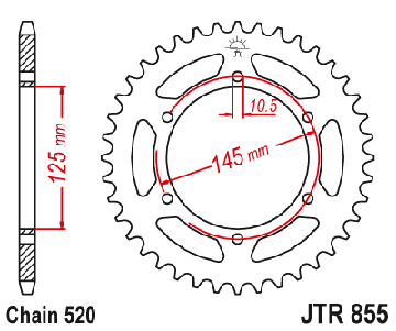 ЗАДНЯЯ звездочка JT 855.48 YAMAHA XT XTZ 660 750 XJ 600