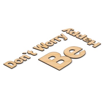 Деревянная настенная надпись 3D -Dont worry be Happy