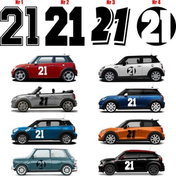 Боковой номер MINI COOPER — пленка автомобиля