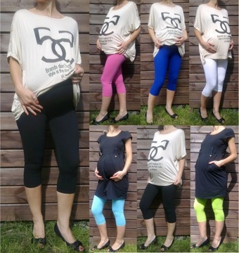 LEGGINSY CIĄŻOWE za kolano SUPER WYGODNE L S-XXL