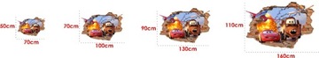 Наклейки на стену детские CARS 3D CARS 70х50см