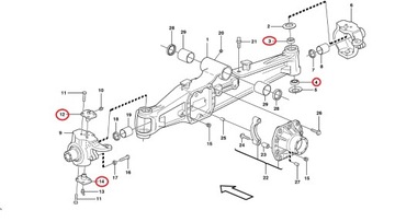 НАБОР Поворотных пальцев KOMATSU CARRARO