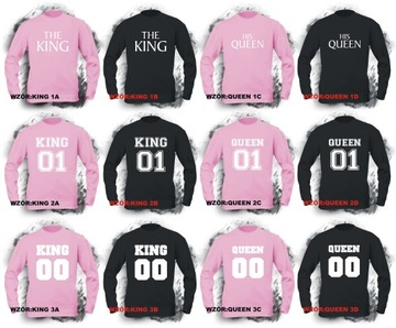 Толстовка KING QUEEN свитшот для влюбленных пар, комплект XXL