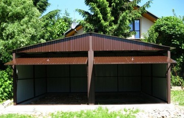 Жестяные гаражи 6x5 Tin Garage Tin Bronze