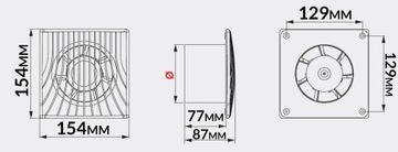 ВЫТЯЖНОЙ ВЕНТИЛЯТОР WA120 FI 120 ВАННАЯ + КУБ