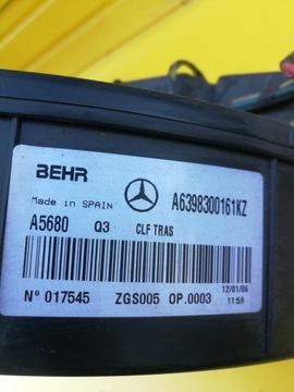 MERCEDES VITO 639 RADIÁTOR ZADNÍ