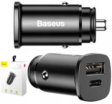 Baseus ładowarka samochodowa QC 4.0 USB-C PD KABEL