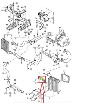 ШЛАНГ ТУРБОИНТЕРКУЛЕРА AUDI Q7 3.0 TDI