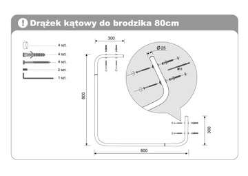 УГЛОВАЯ ДУШЕВАЯ ШТОРКА ДУШЕВОЙ ПОДДОН 80X80