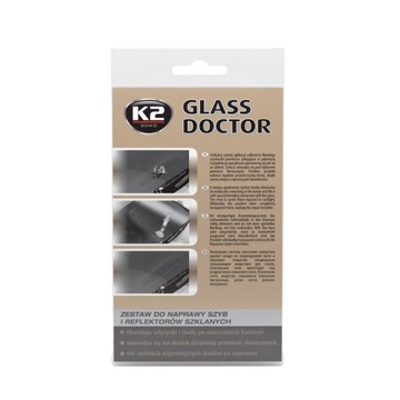 K2 GLASS DOCTOR ZESTAW DO NAPRAWY SZYB ŻYWICA KLEJ