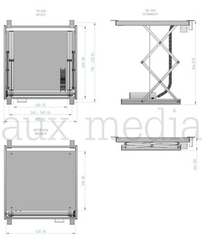 Лифтовая подвеска для проектора AUX MEDIA Premium