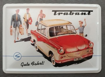 Открыточная тарелка TRABANT GUTE FAHRT! металл