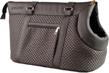AMIPLAY Morgan Torba transporter torebka dla kota psa S 35x21x24cm czarna