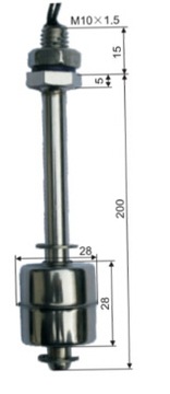 ПОПЛАВОВОЙ ДАТЧИК УРОВНЯ ЖИДКОСТИ 200 ММ НЕРЖАВЕЮЩАЯ СТАЛЬ
