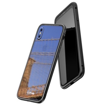 LUPHIE Szklane Etui Metal do iPhone X/XS TYLNE