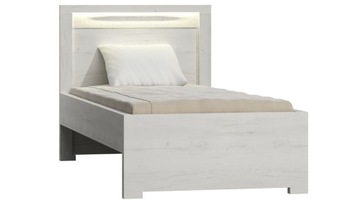 I20 ŁÓŻKO Craft biały Jesion 200x90 90 cm białe
