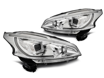 Lampy przód PEUGEOT 208 LED diodowe Dzienne DRL