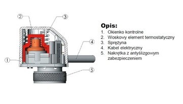 Обратная связь термопривода NC Watts M30x1,5 ; 22CX 230NC4