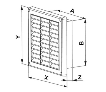 AWENTA РЕШЕТКА ВЕНТИЛЯЦИОННАЯ КРЫШКА T59 13x20 ЗАКРЫТА