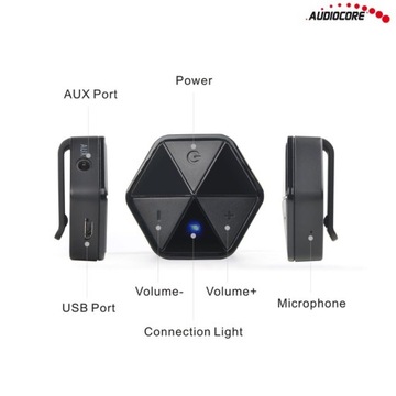 ЗВУКОВОЙ ПРИЕМНИК BLUETOOTH АДАПТЕР AUX MINI-JACK