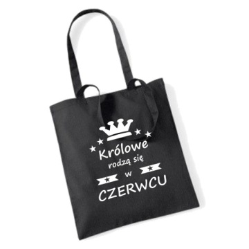 Хлопковая СУМКА КОРОЛЕВЫ РОЖДАЮТСЯ В ИЮНЕ