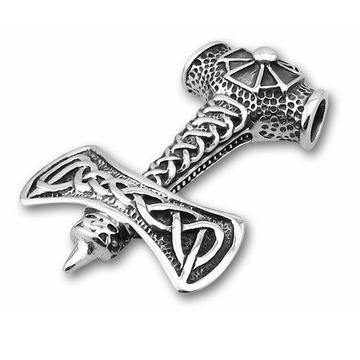 DUŻY MŁOT THORA + ŁAŃCUSZEK STAL 316L JAKOŚĆ