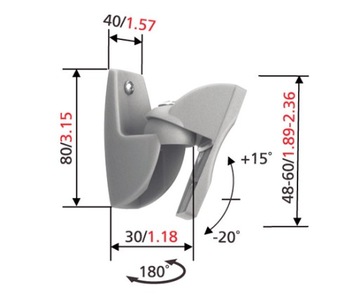 Vogels VLB 500 Black - настенное крепление для колонок