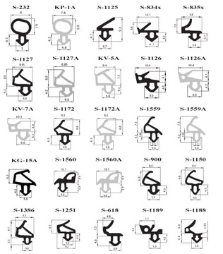 Уплотнители окон С-1560А и С-1172А