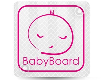 BABY ON BOARD Profesjonalny ODBLASK + PRZYSSAWKI