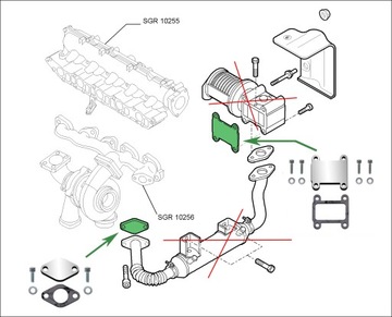 Заглушки EGR 1.9 TiD SAAB 9-3 9-5 150KM Z19DTH