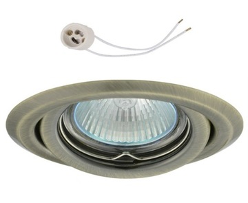 Oprawka halogenowa do LED GU10 na 230V CT15 patyna