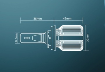 СВЕТОДИОДНАЯ ЛАМПА H7 J1 40W 8000LM SEOUL CSP Y19 БЕЛАЯ