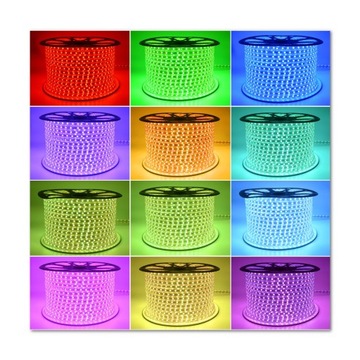 TAŚMA LED 5050 RGB 230V 220V 1MB 60 LED 1 MB